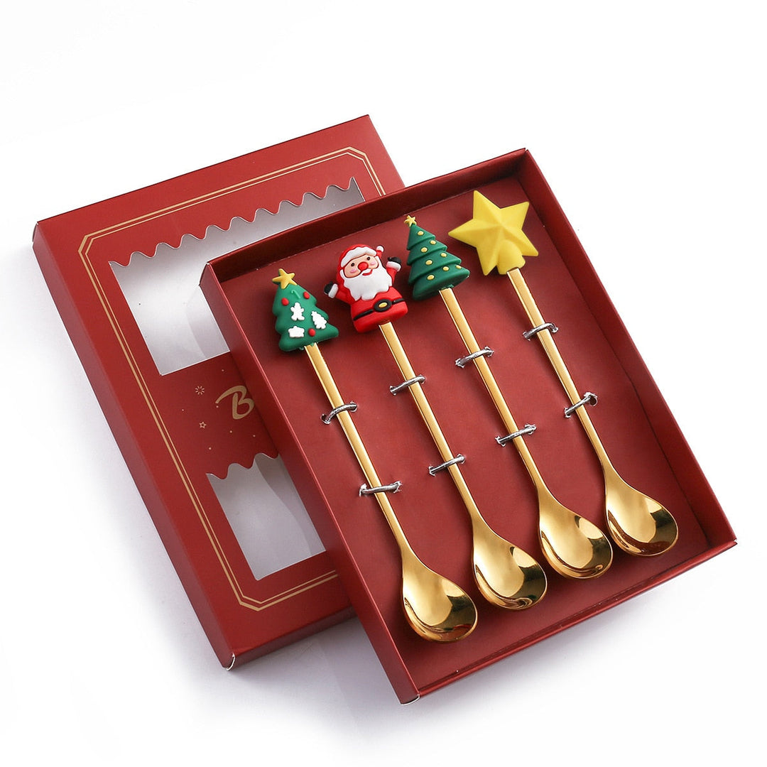 Lisslune | 4Pcs Christmas Best Wishes Tableware Set