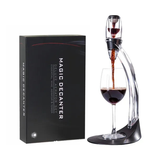 Lisslune | Wine aerator, decanter, pourer, set with filters, air purifier, stand diffuser, air aerator, sieve, aerator, wine for the dining room bar