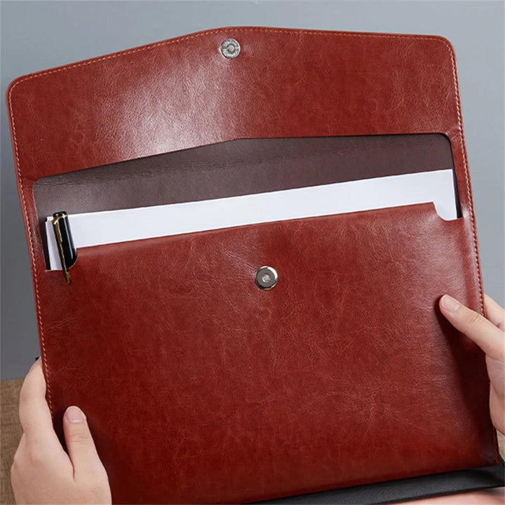 Lisslune | Elegant PU leather business portfolio with plenty of storage