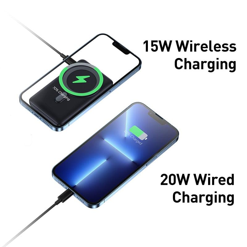 Lisslune | Mag-Safe 20W Magnetic Powerbank with 10000mAh Capacity and Adjustable Stand for Fast Charging