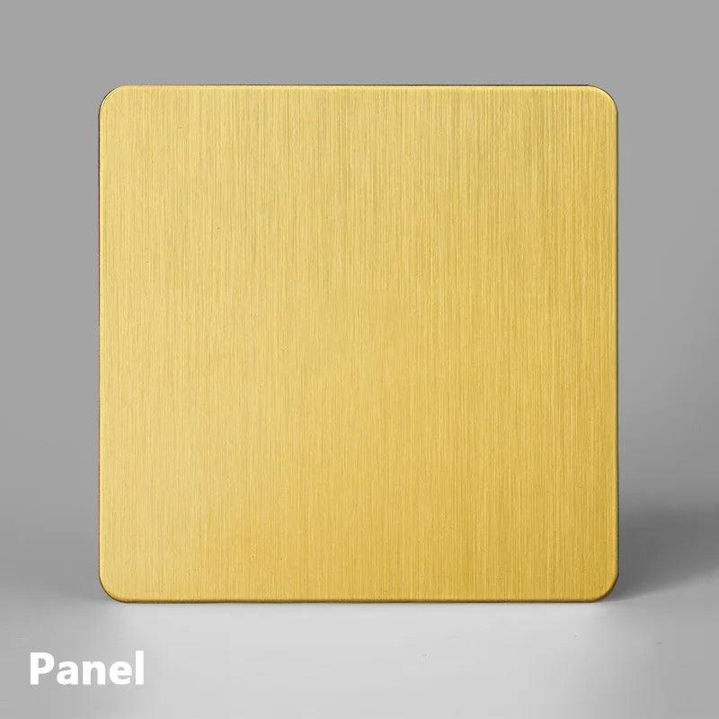 Lisslune | Luxurious Gold Dimmer Switch Set with USB Charging Port - Perfect for French/EU Plugs