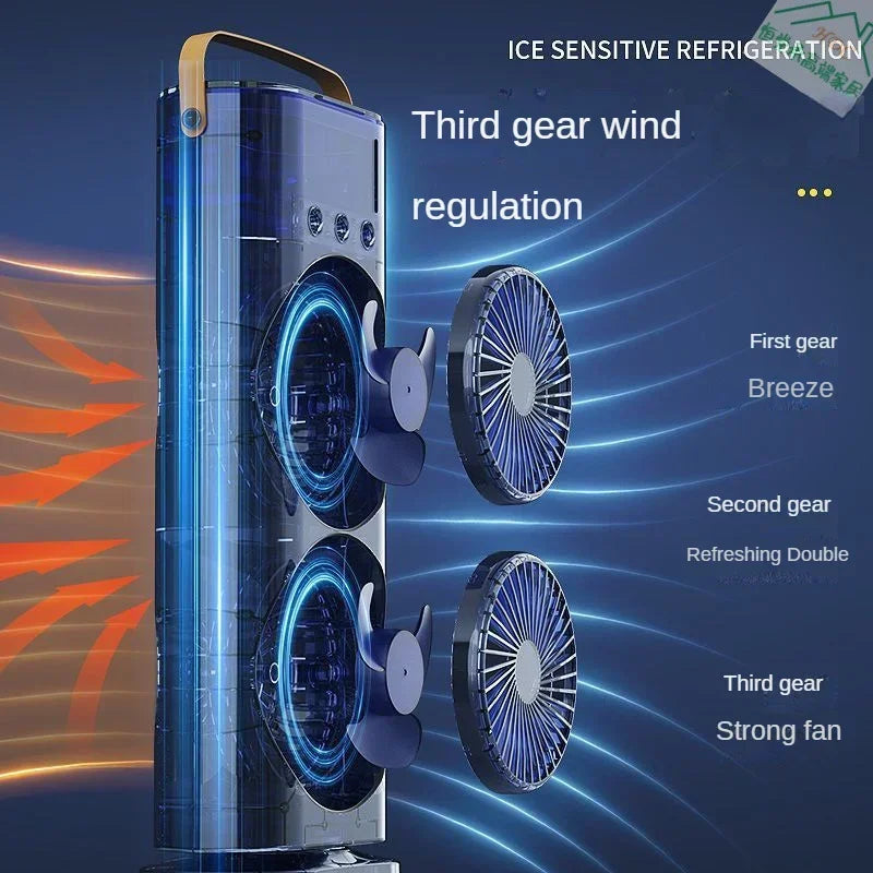Lisslune | Portable Double Fan Cooling Spray Air Conditioning