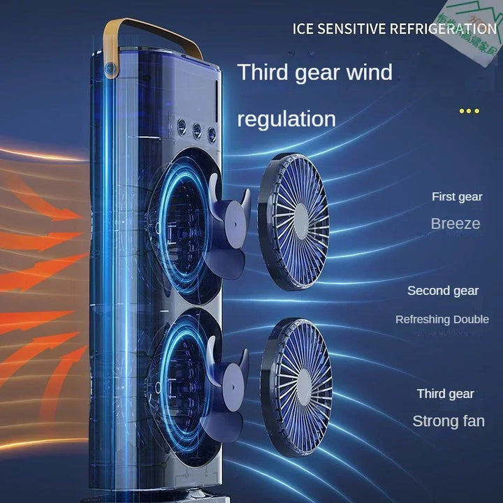 Lisslune | Portable Double Fan Cooling Spray Air Conditioning