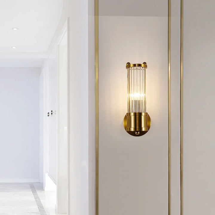Lisslune | BrilluxGlow – Stylish Crystal and Brass Wall Light