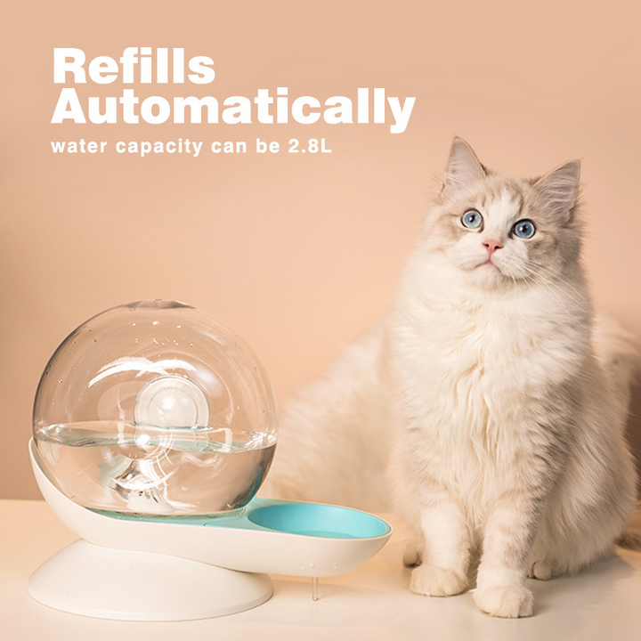 Lisslune | AquaPoes Fountain – Automatic Drinking Fountain for Cats and Dogs with Stainless Steel Reservoir