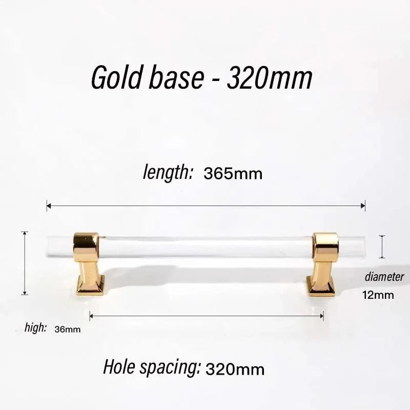 Lisslune | Luxurious gold acrylic drawer knobs with crystal embellishments - Stylish cabinet handles
