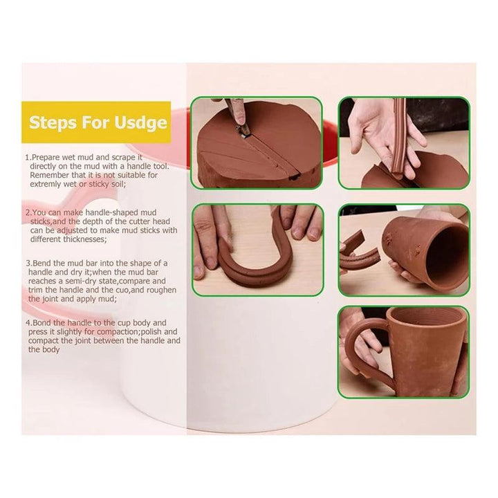 Lisslune | Personalized Pottery Handle Sculpting Tool - Innovative Cup and Kitchen Utensil Designer Scraper