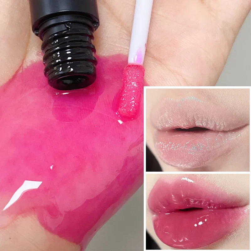 Rynx | Color-changing Lip Oil Clear Nourishing Lip Gloss Long-lasting Moisture Repairs Fine Lines Lip Glow Oil Natural Pink Lip Care Makeup