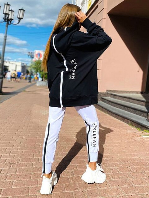 Lisslune | Women's Sweatshirts 2-piece Sets Tracksuit Plus Sizes Autumn Ladies Korea Pants Sweater Jumpsuits Ladies