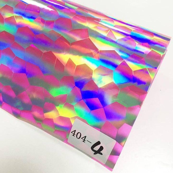 Lisslune | Iridescent football pattern PVC jelly vinyl fabric - Ideal for creative projects