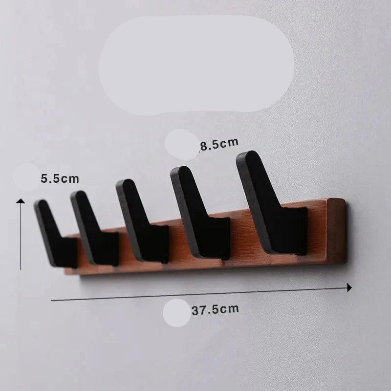 Lisslune | Stylish wall coat rack made of solid wood for elegant home organization