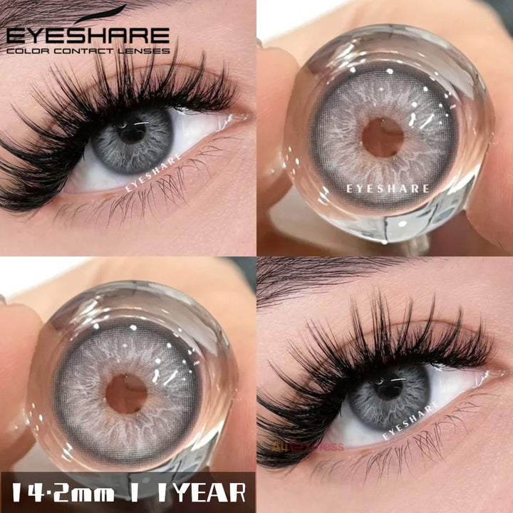 Rynx | Colorful Contact Lenses for Eyes Blue Contacts Gray Brown Lenses Green Eye Contact Lenses Beautiful Pupil Yearly 2 Pieces/Pair