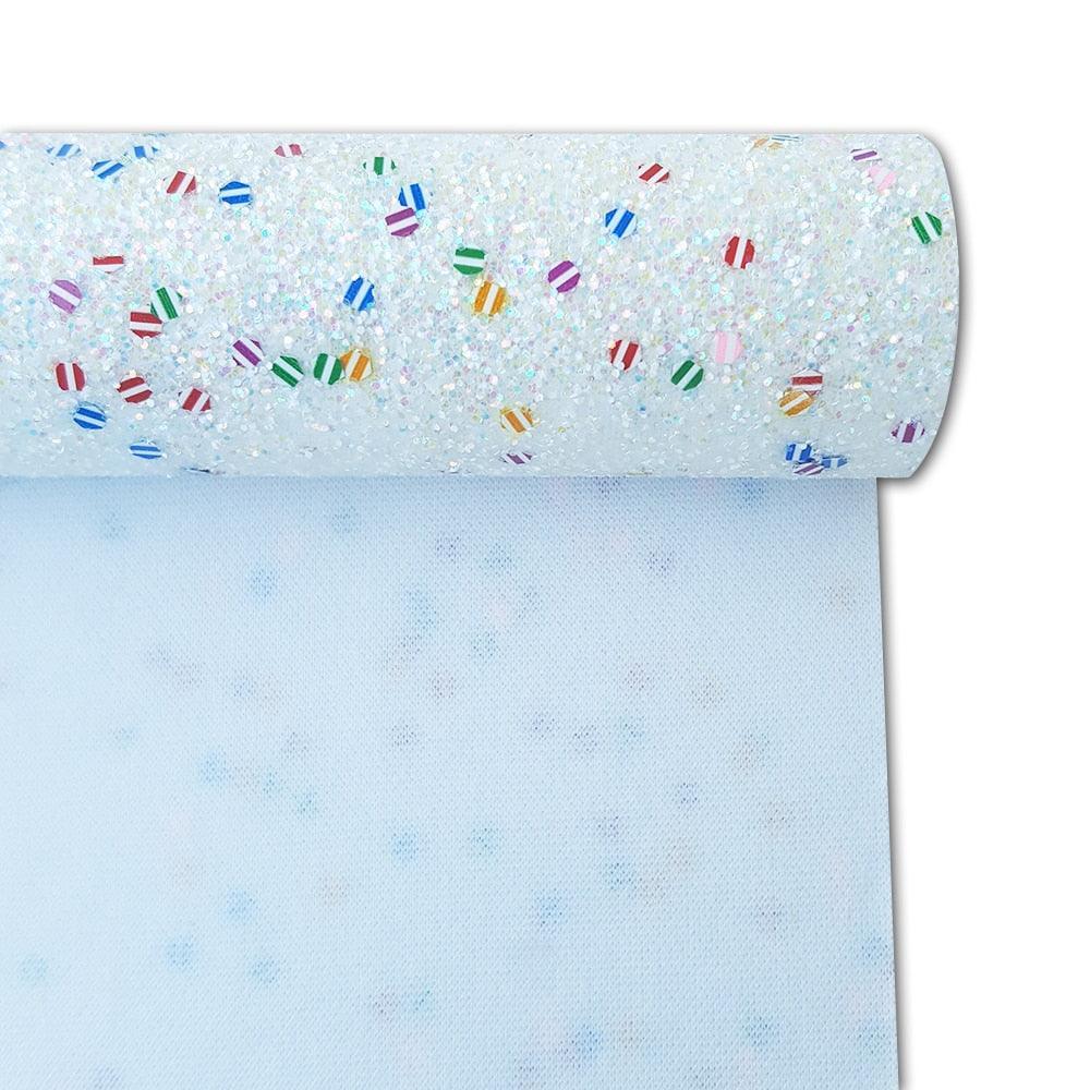 Lisslune | Sparkling White Faux Leather Craft Roll: Elevate your DIY masterpieces