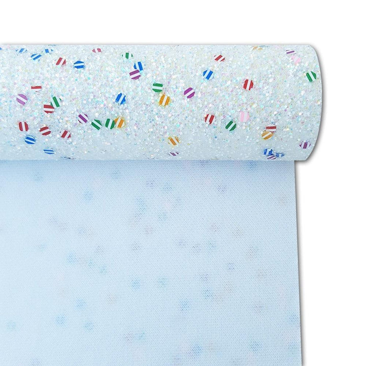 Lisslune | Sparkling White Faux Leather Craft Roll: Elevate your DIY masterpieces