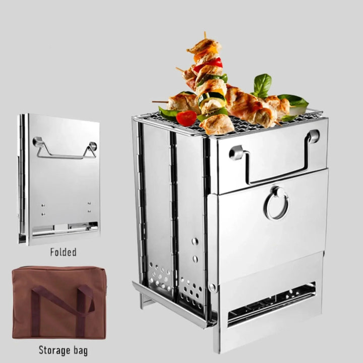 Lisslune | EcoCamp Folding Wood Stove – Cooking & grilling without electricity outdoors