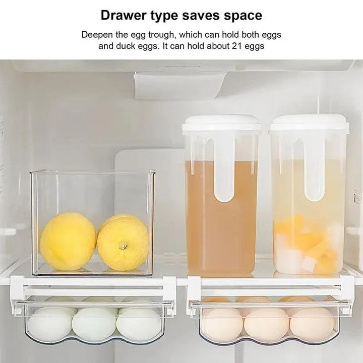 Lisslune | Refrigerator Egg Storage Organizer - Efficient Space-Saving Drawer for Eggs and More