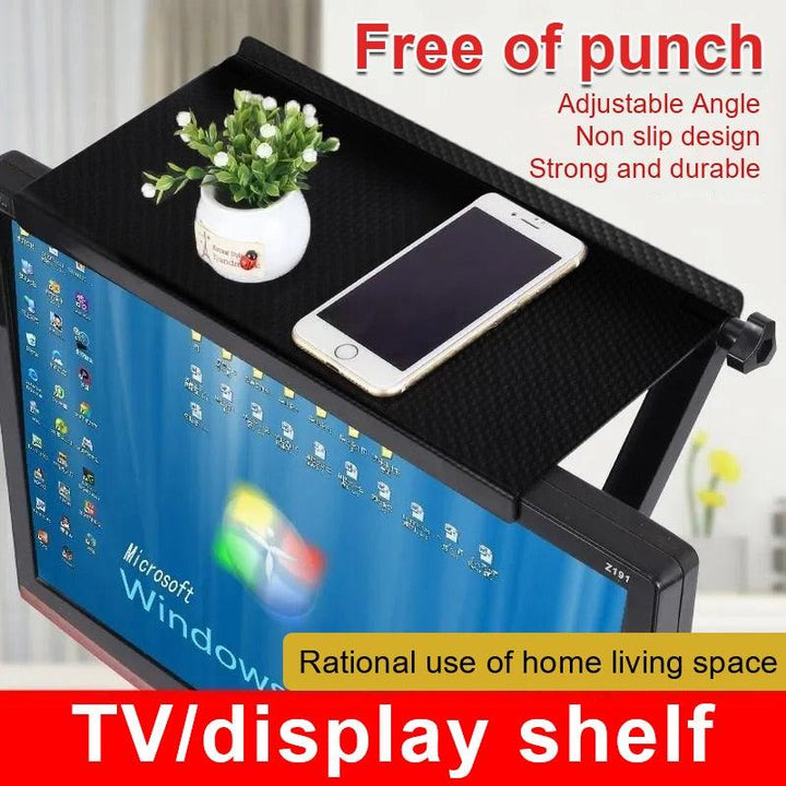 Lisslune | Multifunctional adjustable media shelf with cable management - contemporary device stand