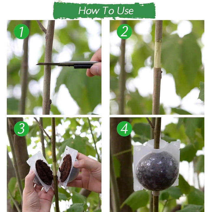 Lisslune | 10-Pack High Pressure Root Ball Kits for Easy Plant Propagation and Air Layering