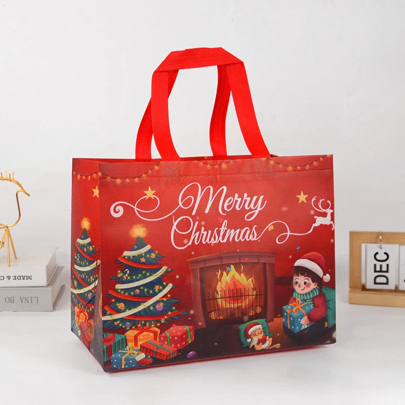 Rynx Christmas gift bag Santa Claus snowman candy gift wrapping bag 2024 Merry Christmas party home decoration Navidad Noel 2025 New Year