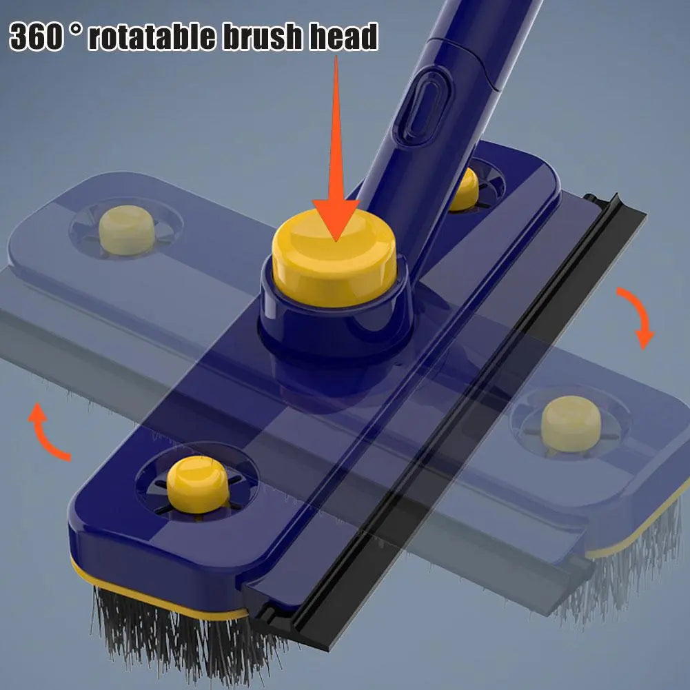 Lisslune | 2in1 V-Shaped Long Handle Floor Scrub Edge Cleaner Brush