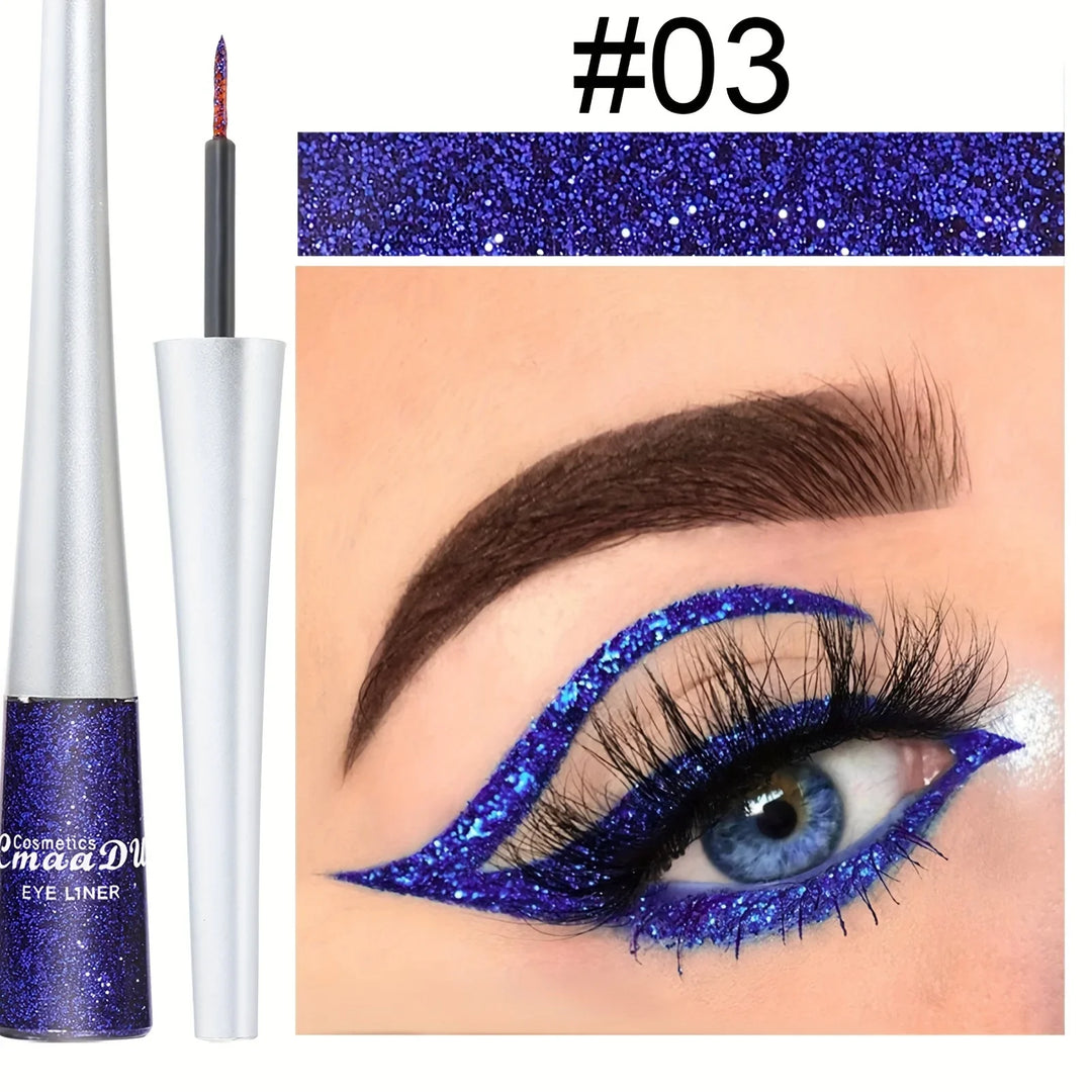 Rynx | Long-lasting liquid eyeliner pencil - shimmer in silver, green & blue | waterproof, smudge-proof makeup