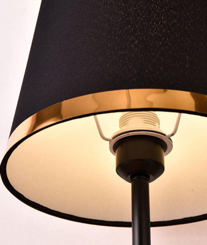Lisslune | GiltGlow – Elegant Gold and Black Retro Table Lamp