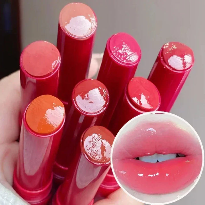 Rynx | Jelly Lipstick Moisturizing Mirror Water Light Solid Lip Gloss 8 Colors Crystal Tea Red Brown Lip Lacquer Tint Lip Balm Makeup