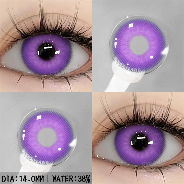 Rynx | 1 Pair purple lenses for eye color contact lenses anime pink lenses blue pupils for eyes Y2K lenses for natural eyes