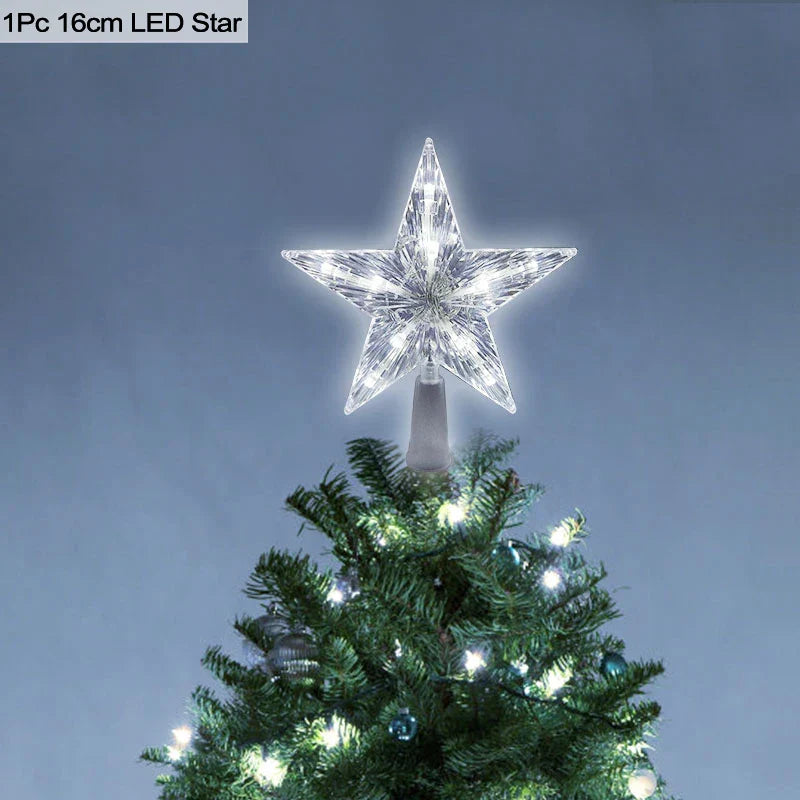 Rynx | LED Glowing Christmas Tree Star Christmas Tree Decoration Lamp 2025 New Year's Decorations For Home Navidad Natal Noel