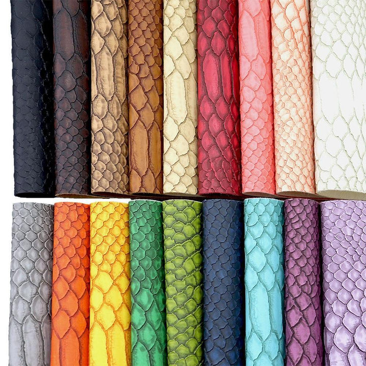 Lisslune | Elegant Gator Textured Matte Synthetic Leather Craft Roll - Premium Quality for Creative Projects