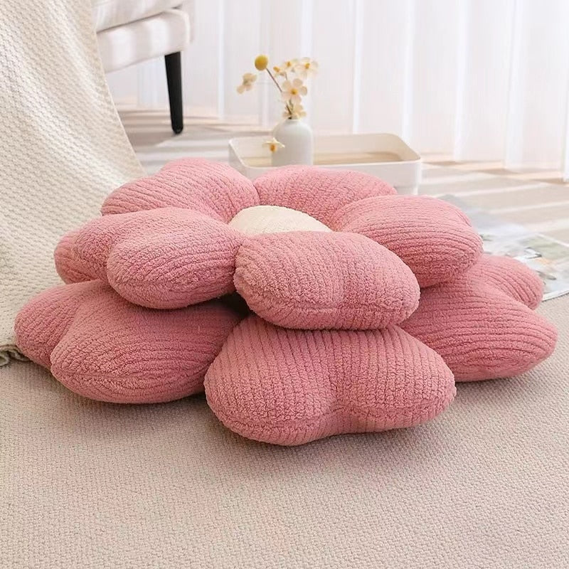 Lisslune | Fluffy Clover Flowers Pillow