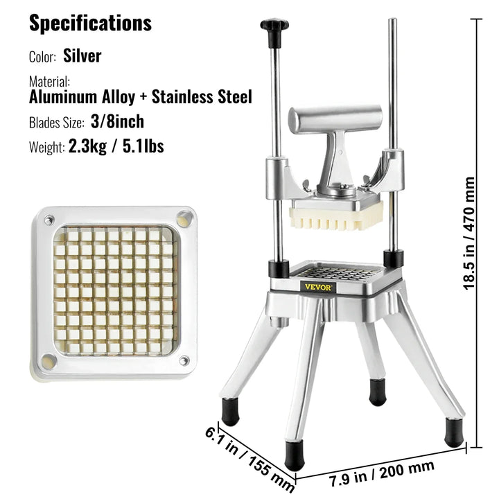 Lisslune | Manual Slicing Stainless Steel Commercial Vegetable Slicer