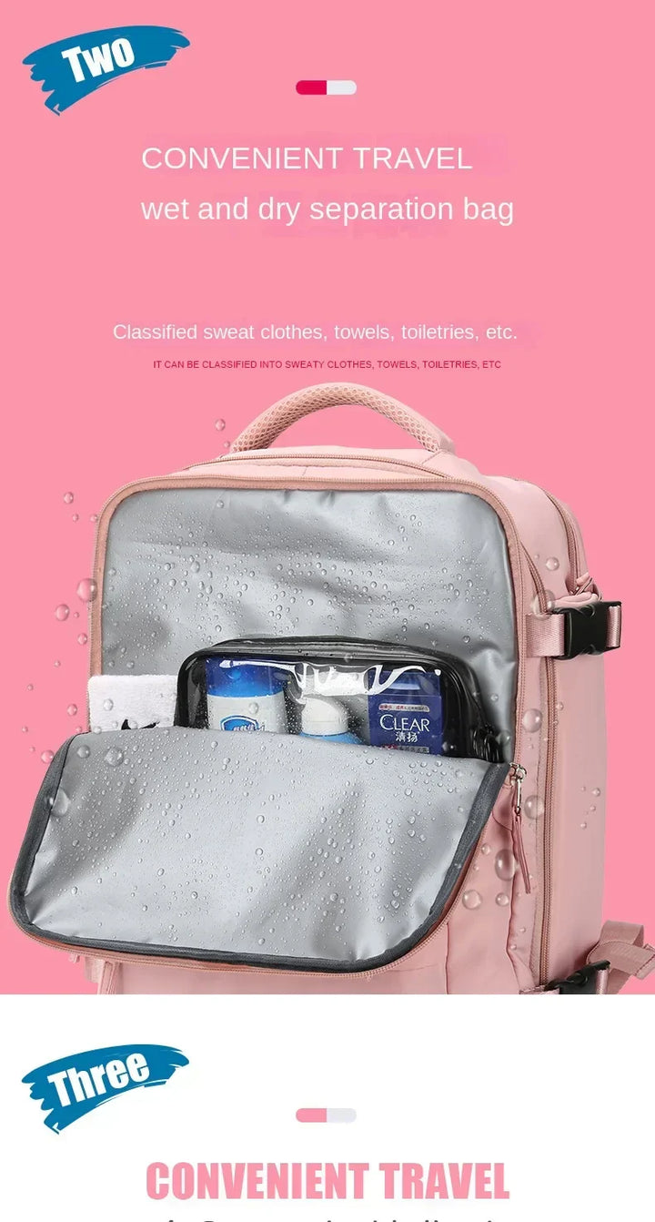 Lisslune | Travel Carry-On Backpack with Shoe Compartment