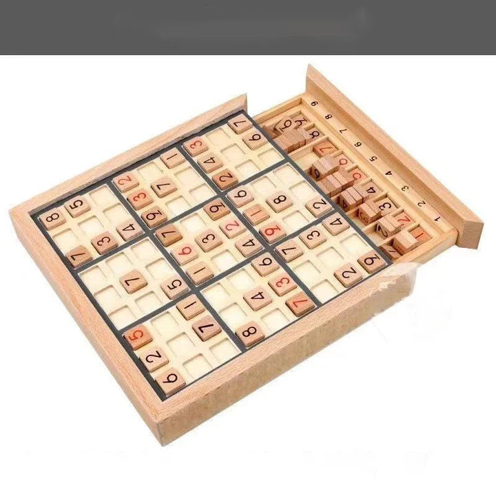 Rynx | Wood Sudoku Nine Grid Game Chess Sudoku Puzzle Game for Logical Thinking of Children, Puzzle Tablet Games with Questions