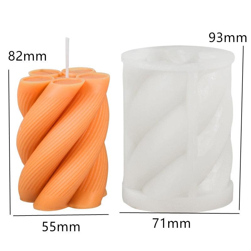 Lisslune | Creative spiral column silicone mold for unique candle and soap making!