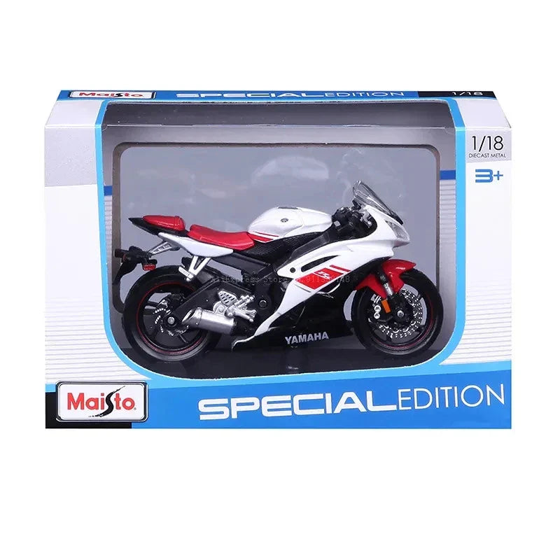 Lisslune | 1:18 Scale Yamaha R6 Alloy Roller Sportbike Figures Diecasts Kids Toy Motorcycle Racing Model Models Collector's Gift for Boys