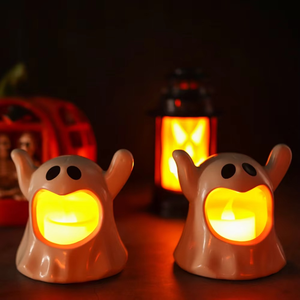 Lisslune | Light Ghost Halloween Lamp – LED Ghost Decoration with Battery Lighting