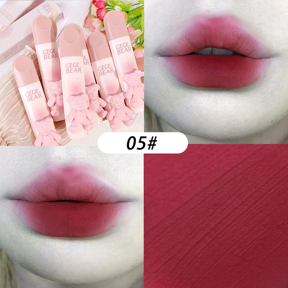 Rynx | Mattes Lip Gloss Waterproof Easy To Wear Velvet Rose Red Brown Lip Mud Nude Long-lasting Liquid Lipsticks Lip Makeup Cosmetics