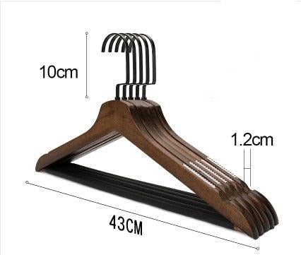 Lisslune | Elegant Lotus Wood Hanger Set of 5 - 10 Pieces - Premium Closet Organization Solution