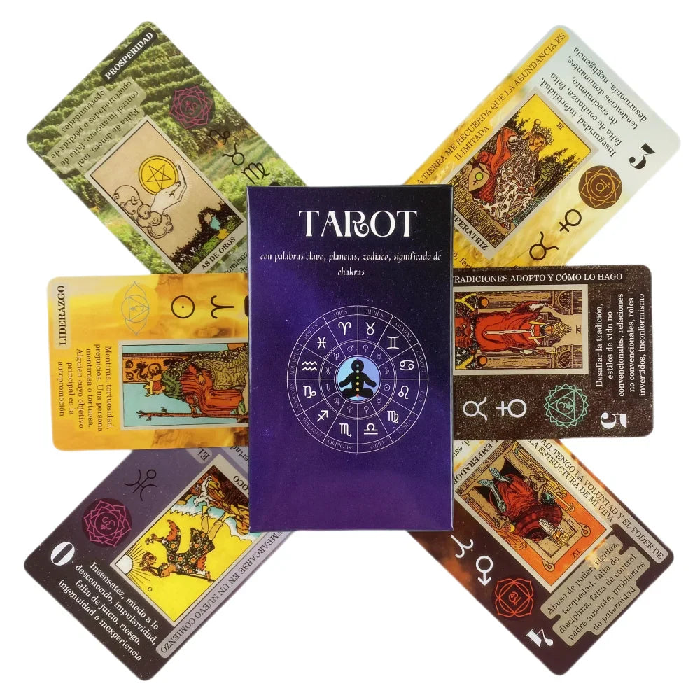 Rynx | 1 Box Meaning On Cards Spanish English Version Tarot Deck With Keywords Reversed Questioning Spirit Occult Adventure Board Game