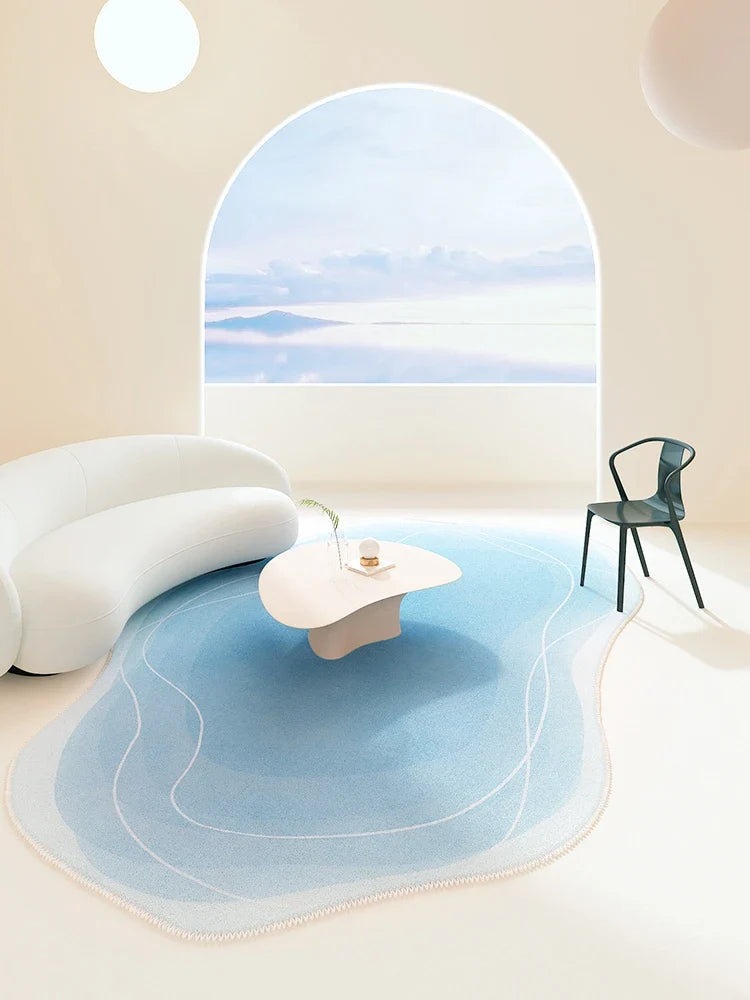 Rynx | Nordic Style Rugs for the Living Room Irregular Plush Doormat Minimalist Bedroom Decoration Nightstand Rug Fluffy Soft Lounge Rug
