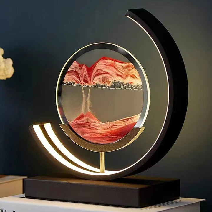 Lisslune | LED Table Lamp with Moving Sand Landscape – SandLight