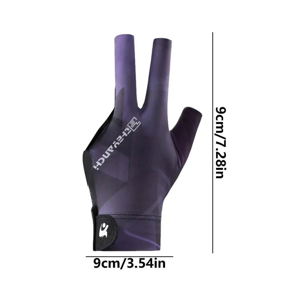 Lisslune | Left-Handed Billiard Glove - Three-Finger Design for Outstanding Performance