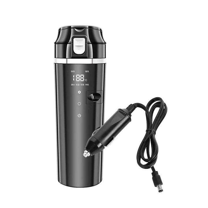 Lisslune | Smart 500ml heated travel mug with adjustable temperature control for cars