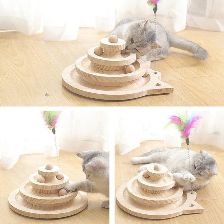 Lisslune | Interactive cat structure with rotating discs and enrichment balls for endless cat fun