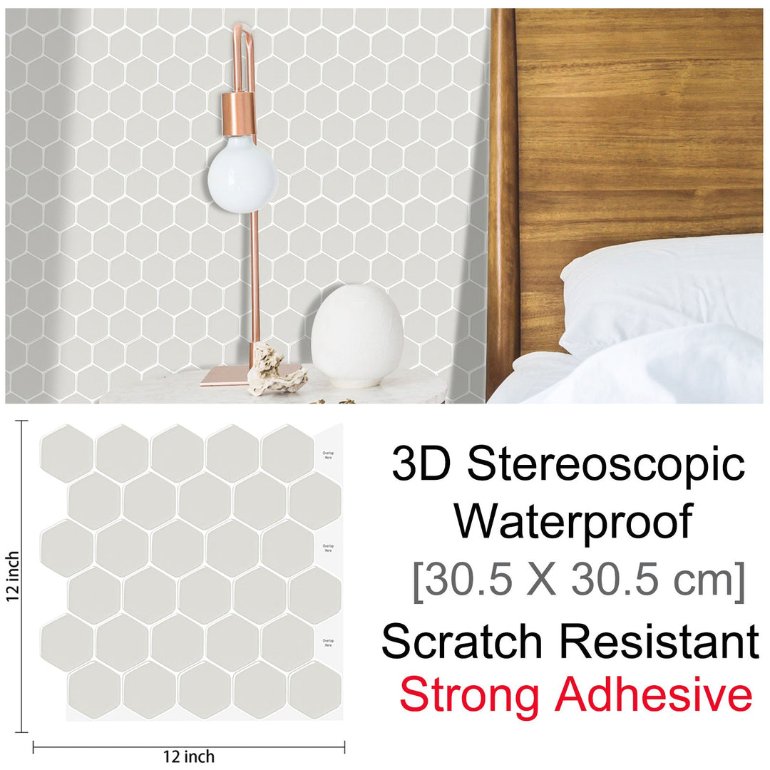 Lisslune | 3D Self-Adhesive Hexagonal Wall Stickers