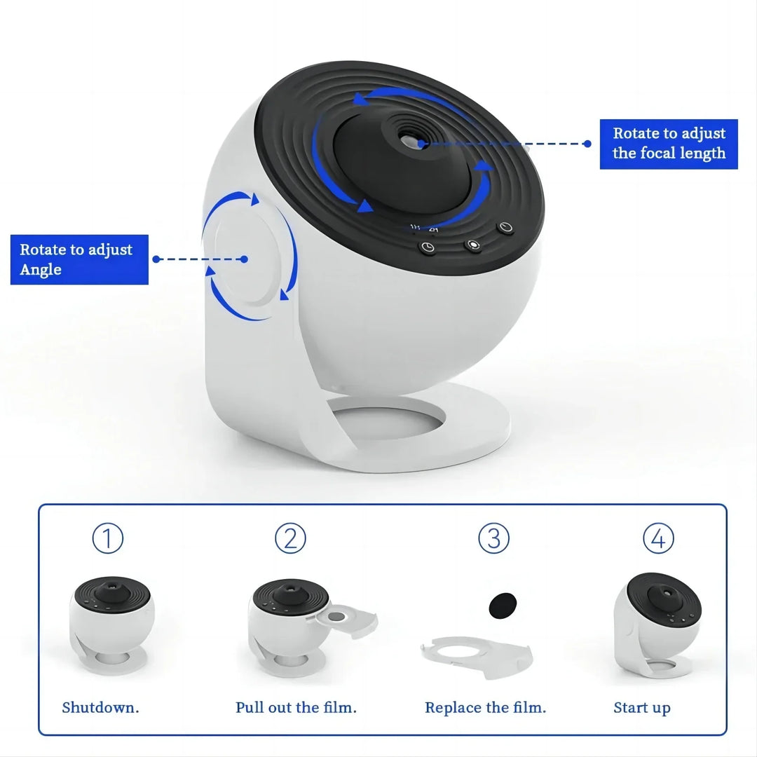 Lisslune | 360° Planetarium Projector | Improved Relaxation and Stress Relief