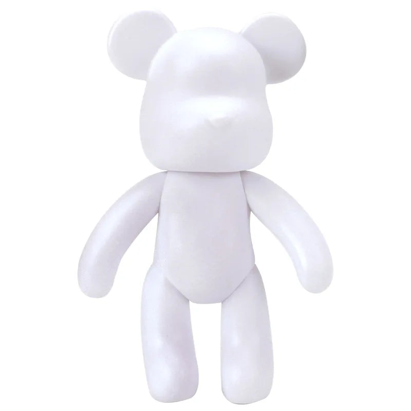 Lisslune | Graffiti Painted Fluid Violent Bear White Body Ornaments DIY Handmade Personalized Model Home Desktop Decoration Accessories New