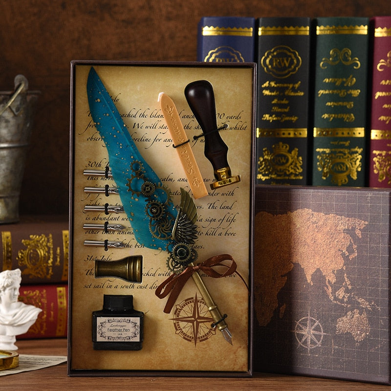 Lisslune | Phoenix Feather Mechanic Calligraphy Pen Set