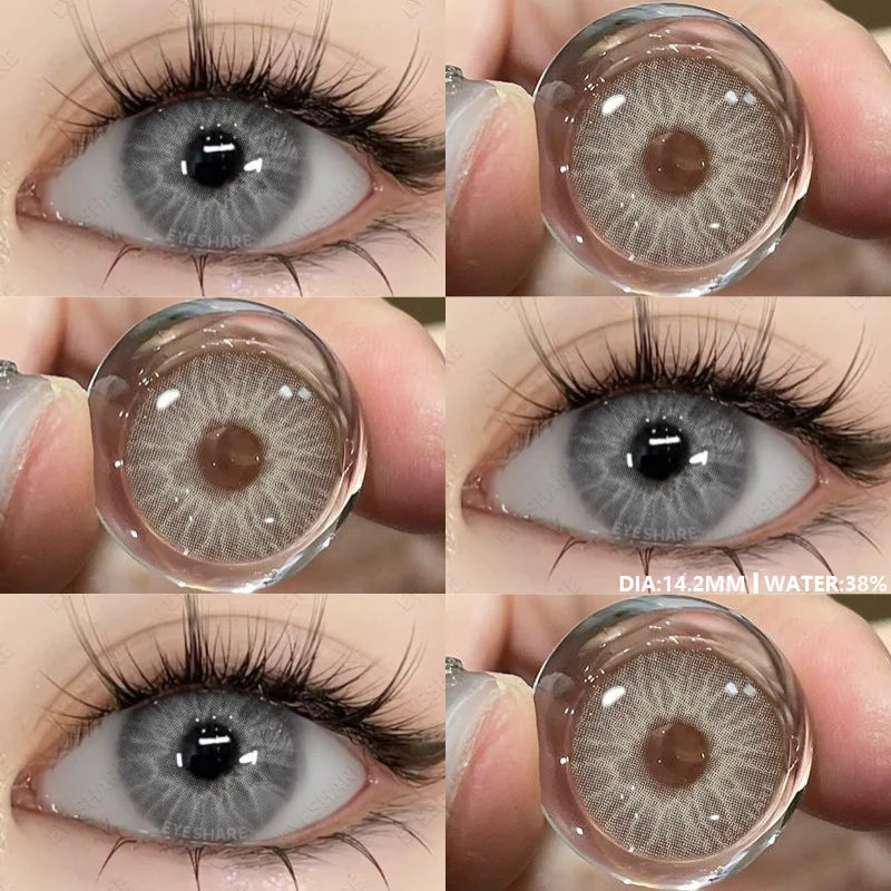 Rynx | 1 Pair of New Color Contact Lenses for Eyes Naturally Blue Eye Lenses Purple Lenses Gray Eye Contacts Brown Eye Lens Yearly